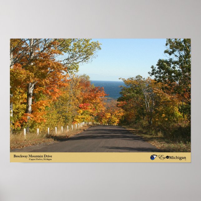 Poster Brockway Mountain Drive - Copper Harbour, Michigan (Devant)