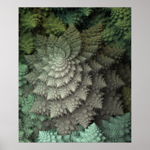 Poster brocoli de la fractale 3D