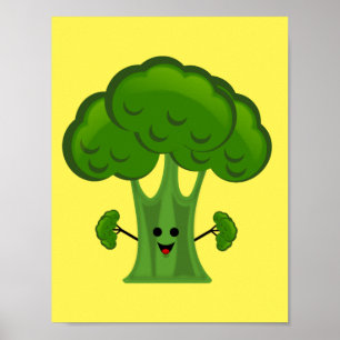 Poster Brocoli drôle