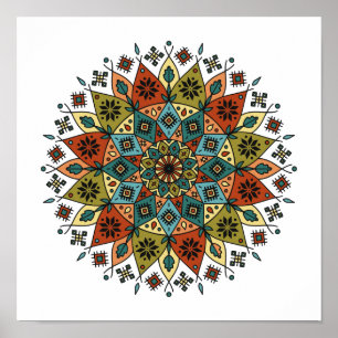 Poster Broderie Mandala