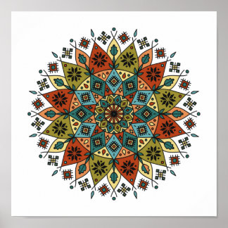Poster Broderie Mandala