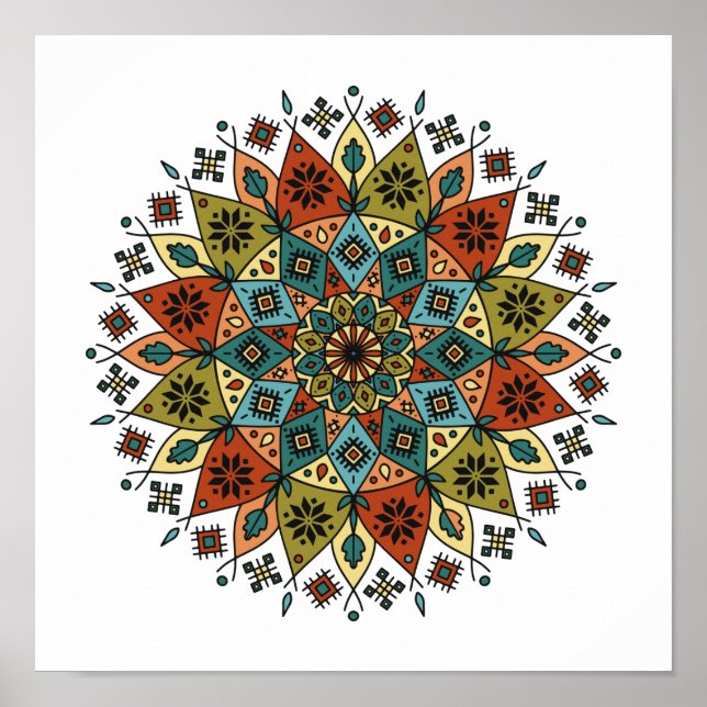 Poster Broderie Mandala (Devant)