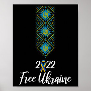 Poster Broderie Ukrainienne Vyshyvanka Pour Hommes Soutie