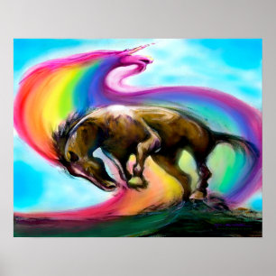 Poster Bronco Rainbow Unicorn