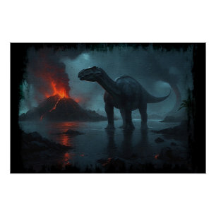 Poster Brontosaurus Écologie amusante