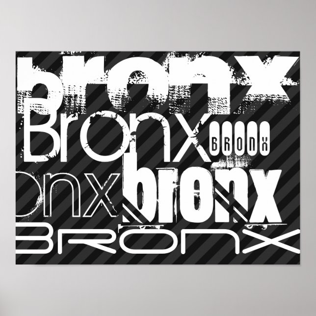 Poster Bronx ; Gris noir et gris foncé (Devant)