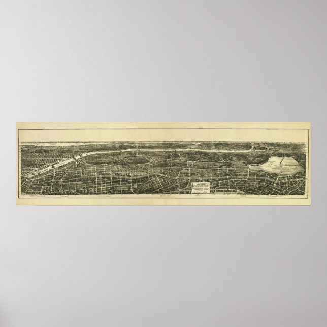 Poster Bronx NY, 1897 : Ancien imprimé (Devant)