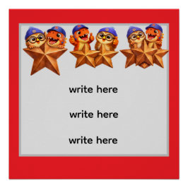 Poster Bronze achievement poster, customisable star rewar