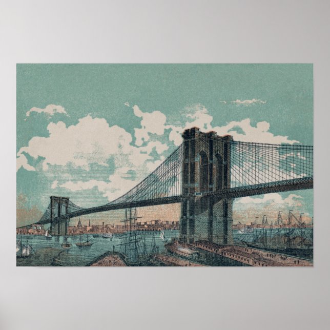 Poster Brooklyn Bridge Imprimer (Devant)