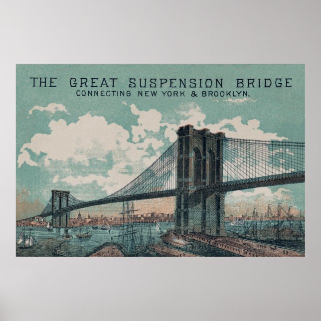 Poster Brooklyn Bridge Imprimer (Devant)