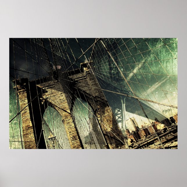 Poster Brooklyn Bridge - New York City (Devant)