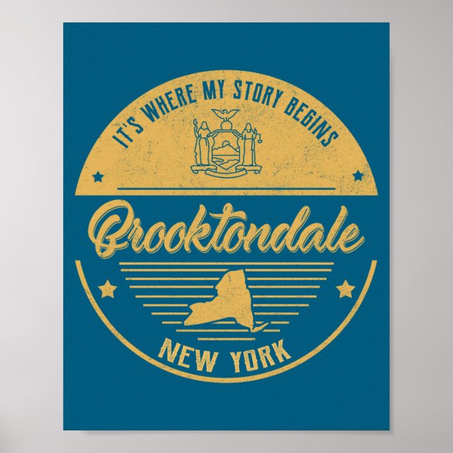 Poster Brooktondale New York Its Where My Story Begins _2 (Devant)