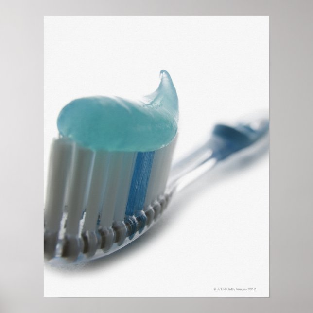 Poster Brosse à dents et dentifrice (Devant)