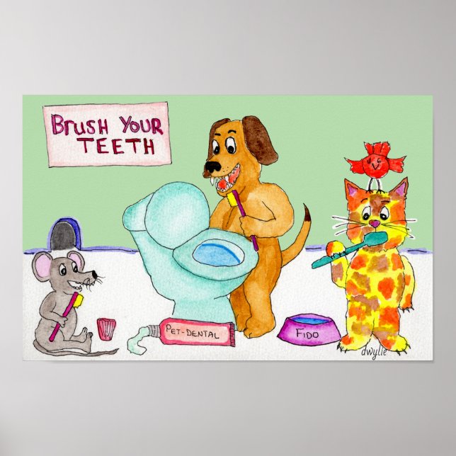 Poster Brossez-vous les dents ! (Devant)