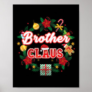 Poster Brother Claus Christmas Père Noël Laurel Wreath Mi