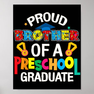 Poster Brother Preschool Diplômé Dernier Jour De L'École 