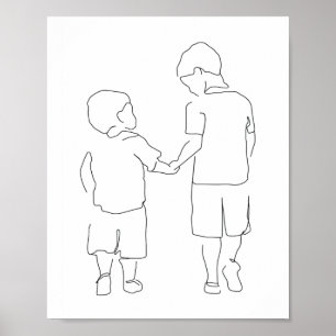Poster Brothers Gift, Brothers Print, Brothers Wall Art, 