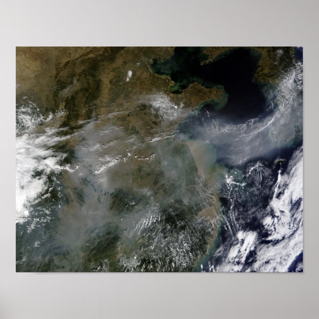 Poster Brouillard à travers la plaine de la Chine du Nord (Devant)