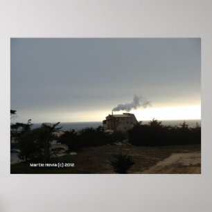 Poster Brouillard côtier et fumée