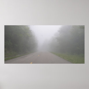 Poster Brouillard sur la promenade Foothills, Tennessee
