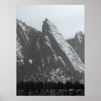 Poster Brouillard sur les Flatirons de Boulder