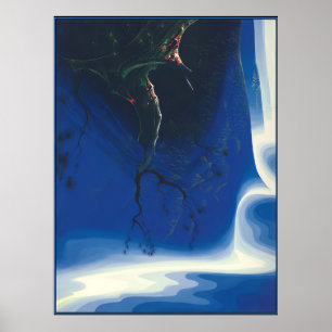 Poster Brouillard Violet Bleu - Réalisme Magique Eyvind