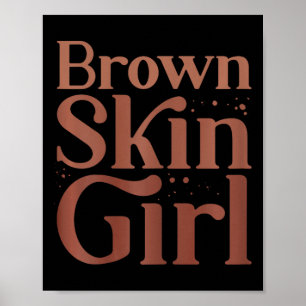 Poster Brown fille de la peau Mois de l'histoire noire Me