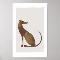 Brown moderne Brindle Greyhound Portrait de chien