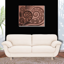 Brown naturel Stylisé Fern Frond Curs