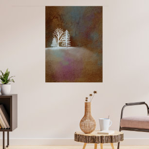 Poster Brown Une Nuit D'Hiver Neige Blanche