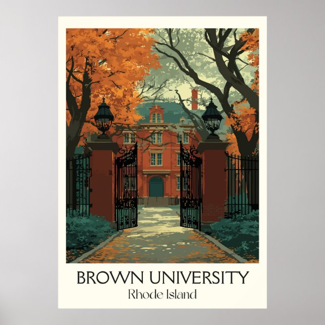 Poster Brown University Rhode Island Campus (Devant)