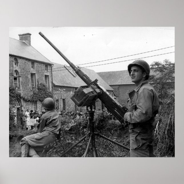 Poster Browning 50 cal M2 Machine Gun World War II (Devant)