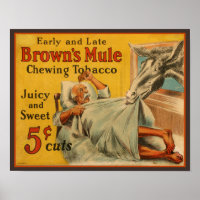 Brown's Mule Chewing Tabac Publicité