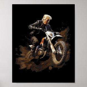 Poster Brraaap Funny Dirt Vélo Motocross Pour Les Voyageu