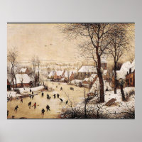 Bruegel l'Ancien, Paysage d'hiver, art