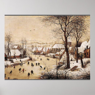 Poster Bruegel l'Ancien, Paysage d'hiver, art