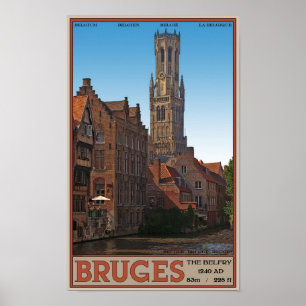 Poster Bruges - le beffroi