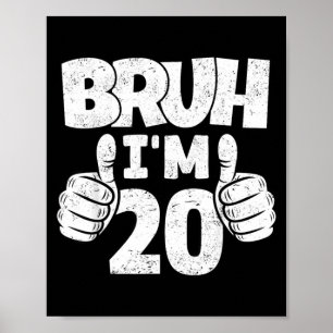 Poster Bruh 20 ans au revoir adolescents 20e anniversaire