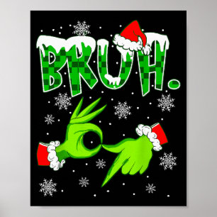 Poster Bruh 67 Six Seven 6 7 Mème de Noël Drôle Gen Z S