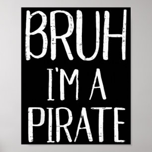 Poster Bruh Im A Taux Costume Drôle D'Halloween Pour Homm