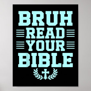 Poster Bruh Lire Votre Bible Dieu Religion Chrétienne Chr