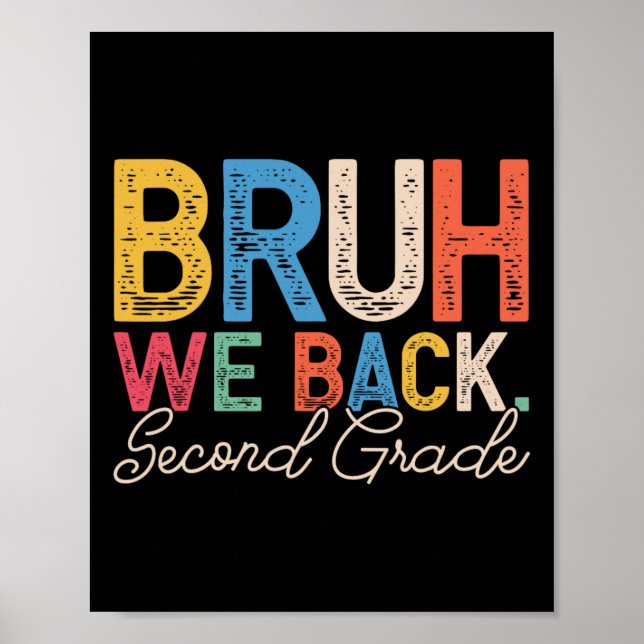 Poster Bruh On est de retour en CE1 Rétro Drôle Retour à  (Devant)