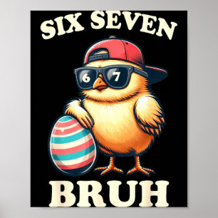 Poster Bruh Poussins de Pâques Six Sept 67 Mème Enfants A