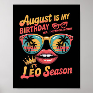 Poster Bruh Son Anniversaire It ' ; s Saison Léo, leo 