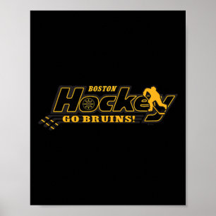 Poster Bruins de Boston Hockey Blanc Sous Licence Officie