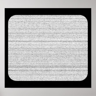 Poster Bruit blanc. Grain noir et blanc de Milou