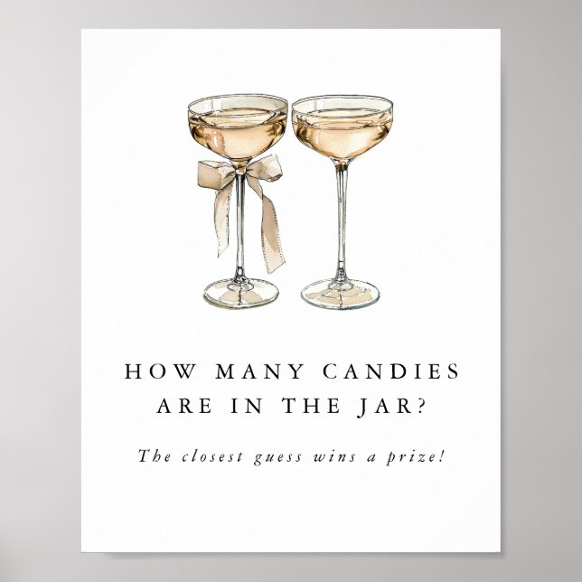 Poster Brunch & Bubbly Champagne Mariage Gueting Game (Devant)