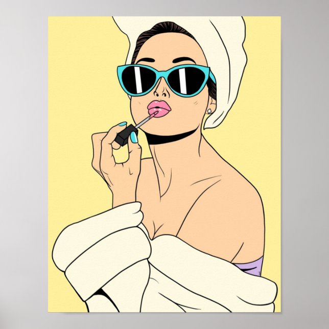 Poster Brunette glamour (Devant)