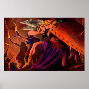 Poster Brunhilde Weeps à Sigfried's Funeral Pyre