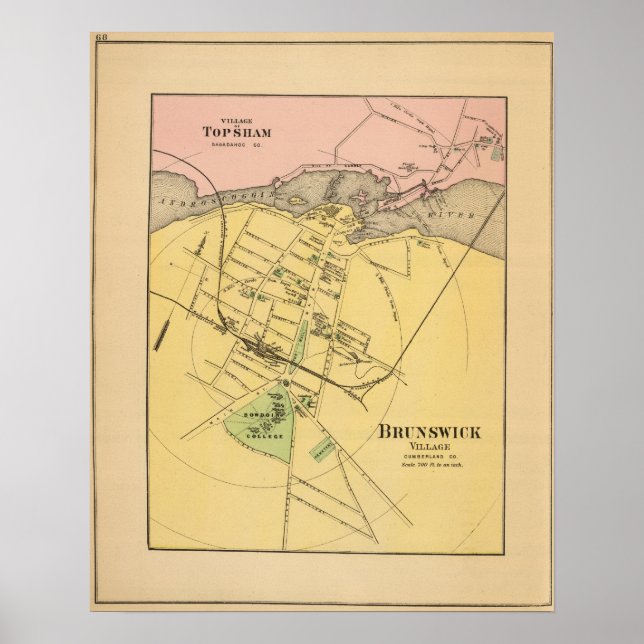 Poster Brunswick, Topsham 2 (Devant)